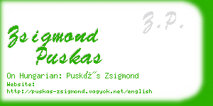 zsigmond puskas business card